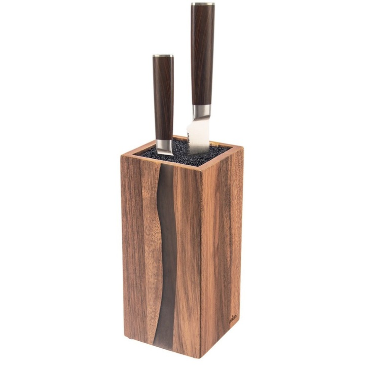 Fakés tartó, Artemis, River sorozat, 11x11x23,5cm, barna színű