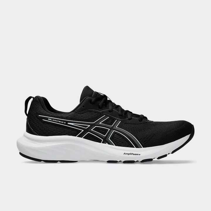 Pantofi sport barbati, Asics, GEL-CONTEND 9, negru, tehnologie de amortizare GEL si AMPLIFOAM, 48 EU