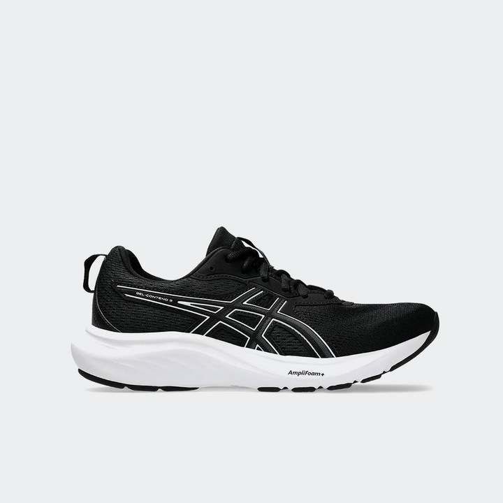 Pantofi sport dama Asics GEL-CONTEND 9, plasa, negru/alb, 37 EU