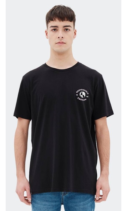 Tricou barbati Emerson bumbac organic, Negru
