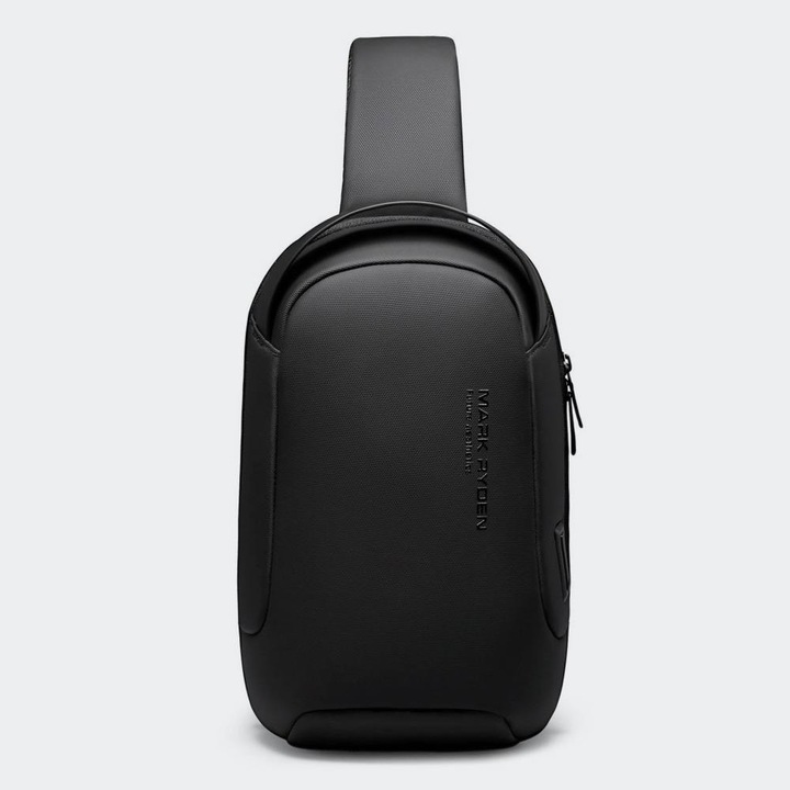 Rucsac crossbody Mark Ryden, poliester, USB, negru, 35x23x15 cm