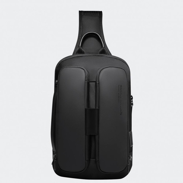 Rucsac crossbody Mark Ryden, poliester, capacitate 14L, 38x25x15cm, negru