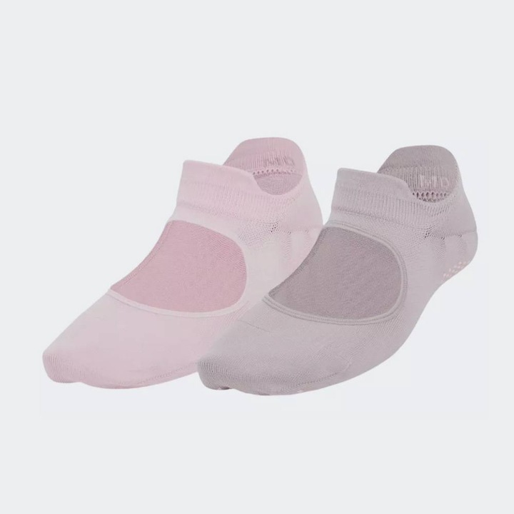 Sosete sport barbati, Under Armour, Set 2 perechi, Poliester, Gri/Roz, One Size