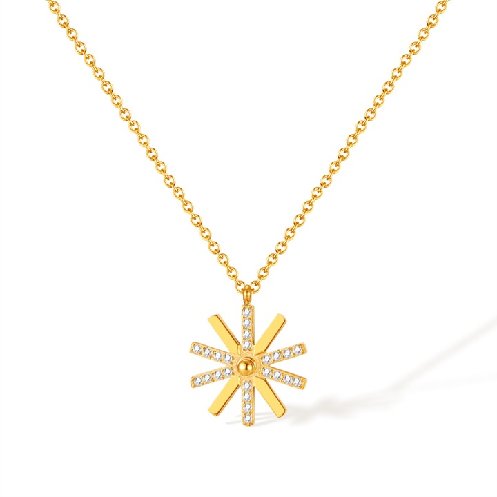 Colier inox steluta cu zirconii, BeSpecial, CLR567