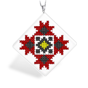 Pandantiv GANELLI din ceramica cu Motive nationale romanesti din Muntenia zona Breaza model 3 Pandantiv GANELLI din ceramica cu Motive nationale romanesti din Muntenia zona Breaza model 3