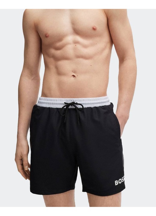 Pantaloni scurti de baie barbati BOSS Starfish, poliester, Negru