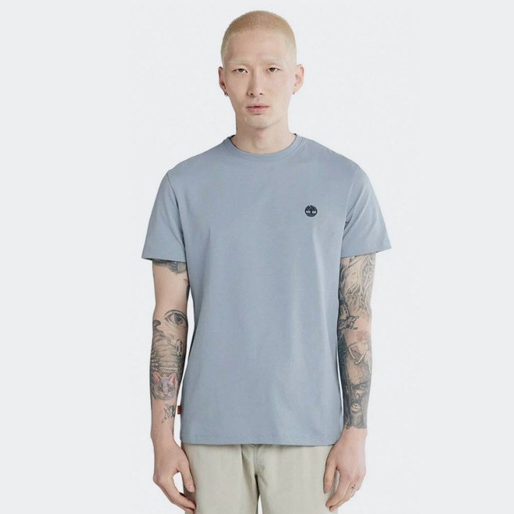 Tricou sport barbati, Timberland, bumbac organic, albastru prafuit