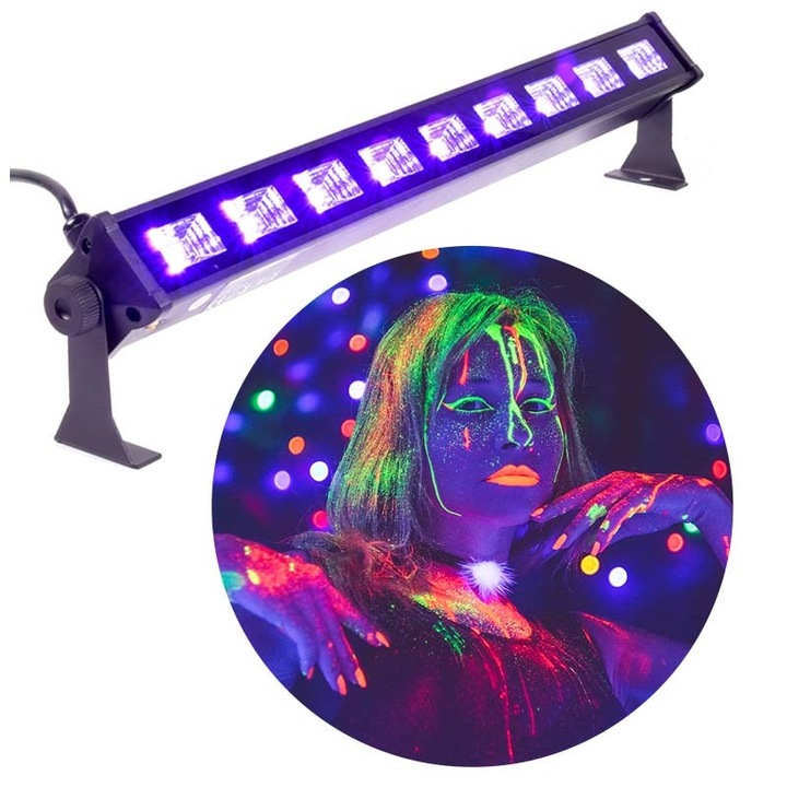 Bara LED, UV, 8 x 3W