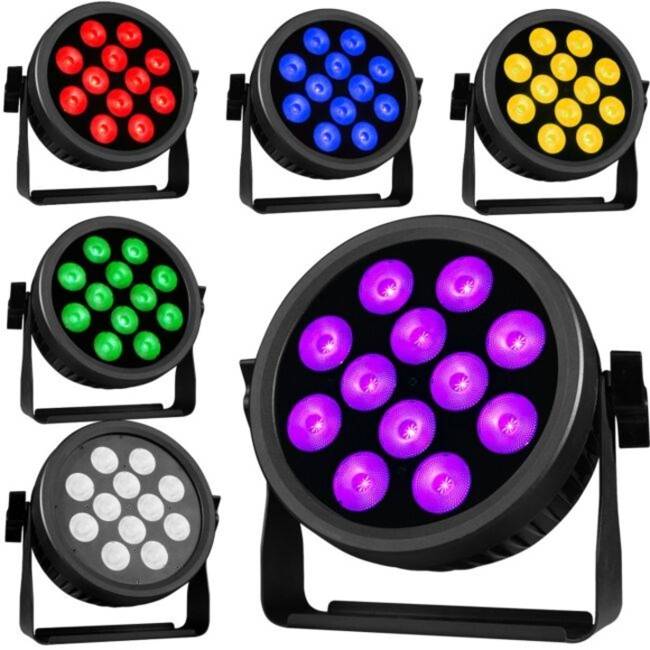 Reflector LIGHT4ME CREE ALU HEXA PAR 12, iluminare scenica, 12 LED-uri, aluminiu