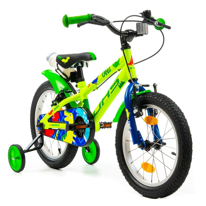 Bicicleta Copii DHS Dino - 16 Inch, Verde