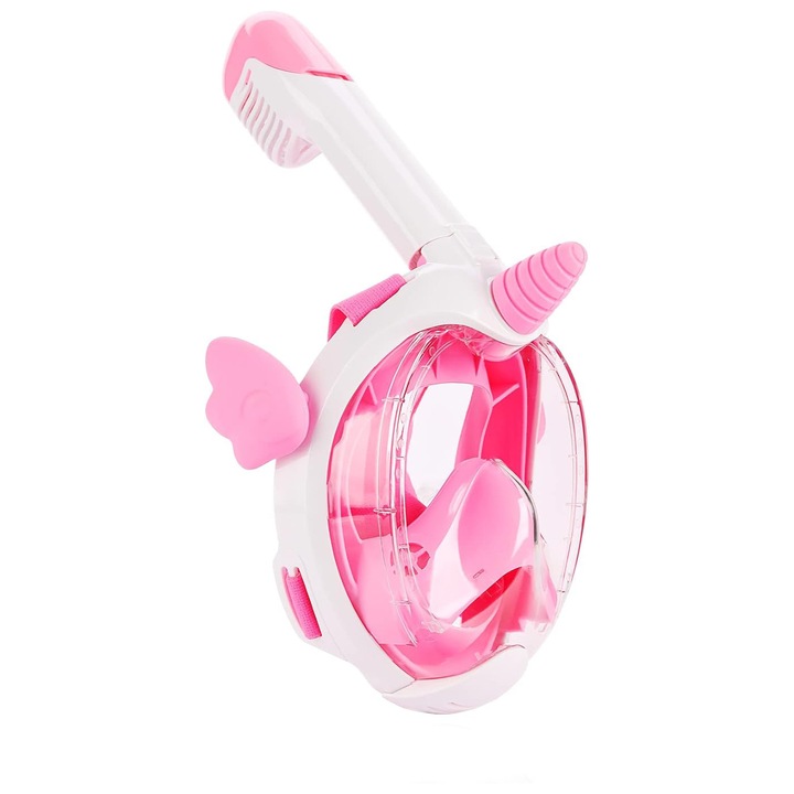 Masca de scufundari pentru copii Hokretme, design unicorn, unghi de vizualizare 180°, roz