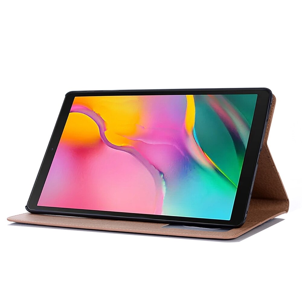Husa tableta compatibila cu Samsung Galaxy Tab A 10.1, 2019 T510 / T515, piele flip orizontal retro, cu suport si sloturi pentru carduri si portofel, Mar