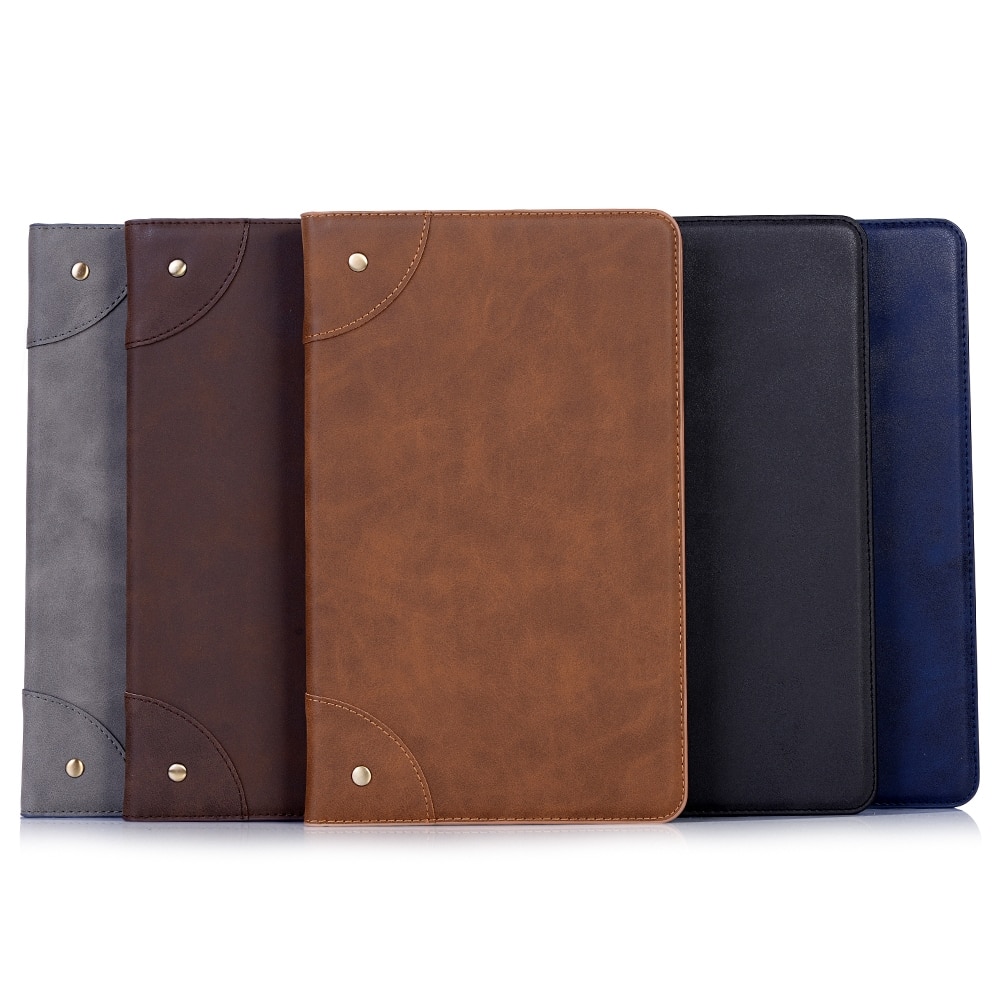 Husa tableta compatibila cu Samsung Galaxy Tab A 10.1, 2019 T510 / T515, piele flip orizontal retro, cu suport si sloturi pentru carduri si portofel, Mar