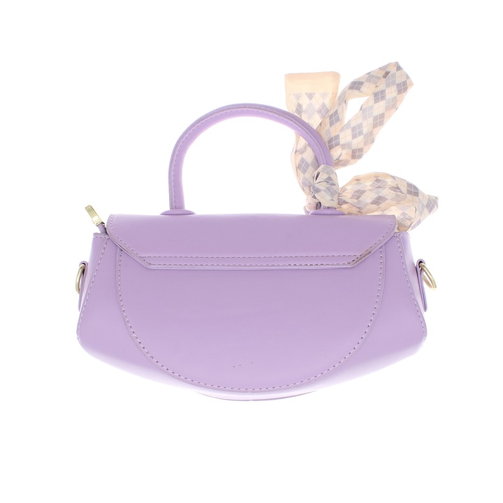 Дамска чанта за през рамо, изработена от синтетичен материал, ButicCochet, 25x13x6 см, лилава - GND1035