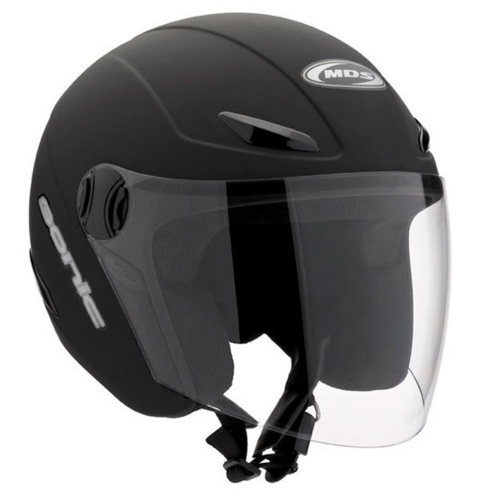Casca moto open face SONIC MDS E2205 MONO Matt Black made by AGV Italia, omologare E2205, Marimea XS