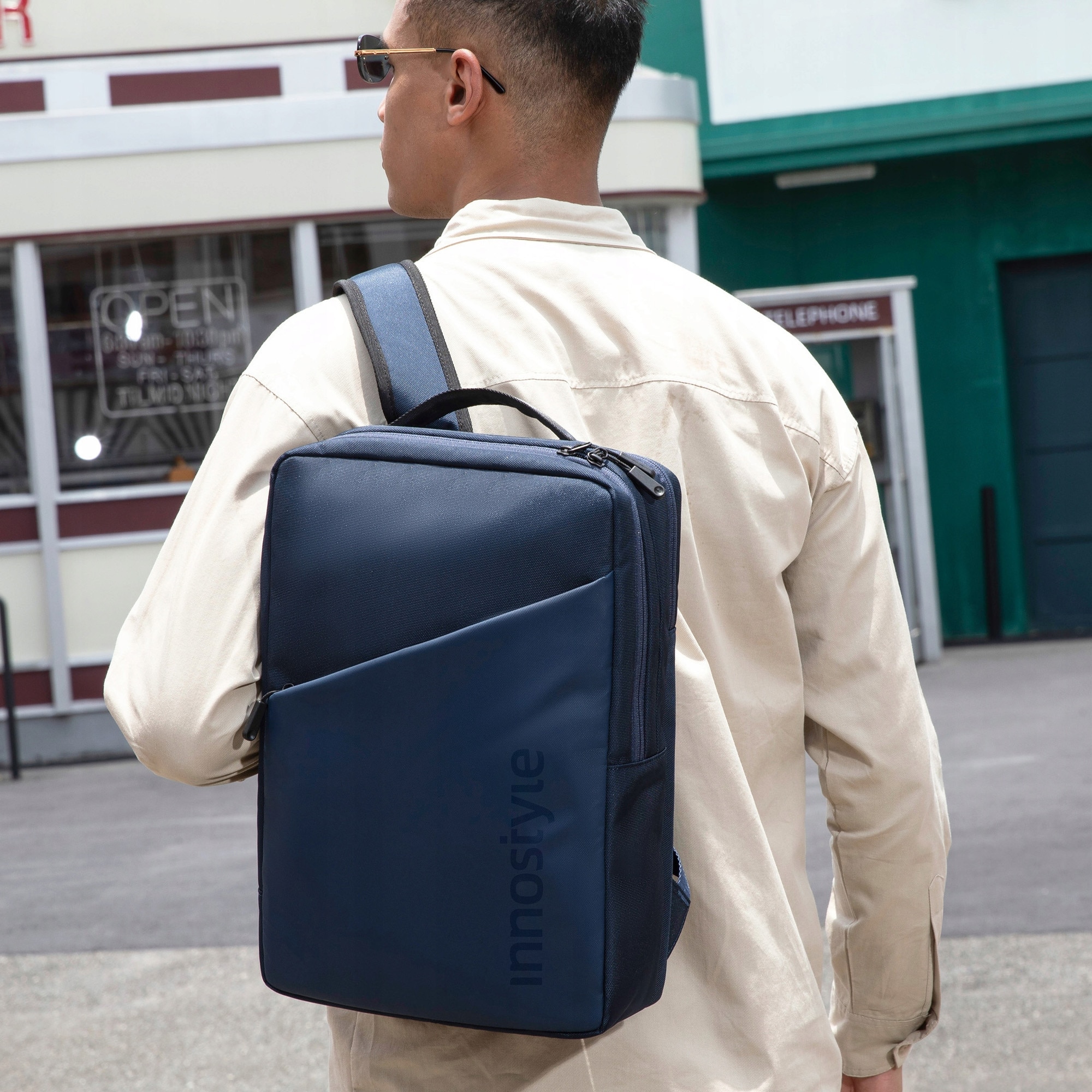 Rucsac laptop Innostyle DailyCommute, 15,6", waterproof, 14L, albastru