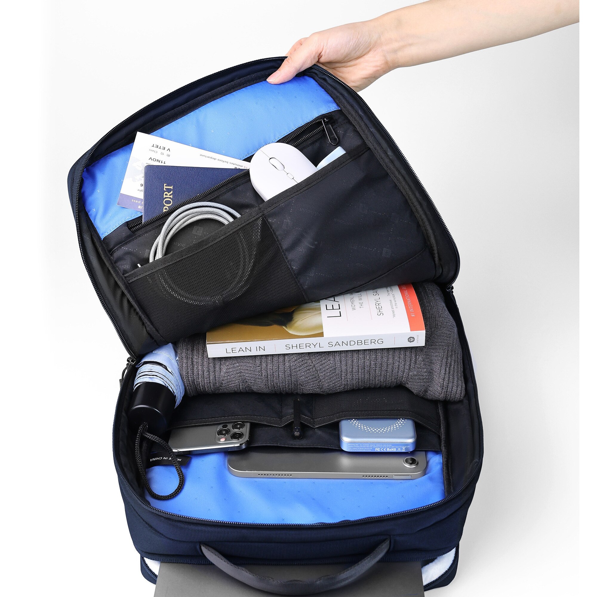 Rucsac laptop Innostyle DailyCommute, 15,6", waterproof, 14L, albastru