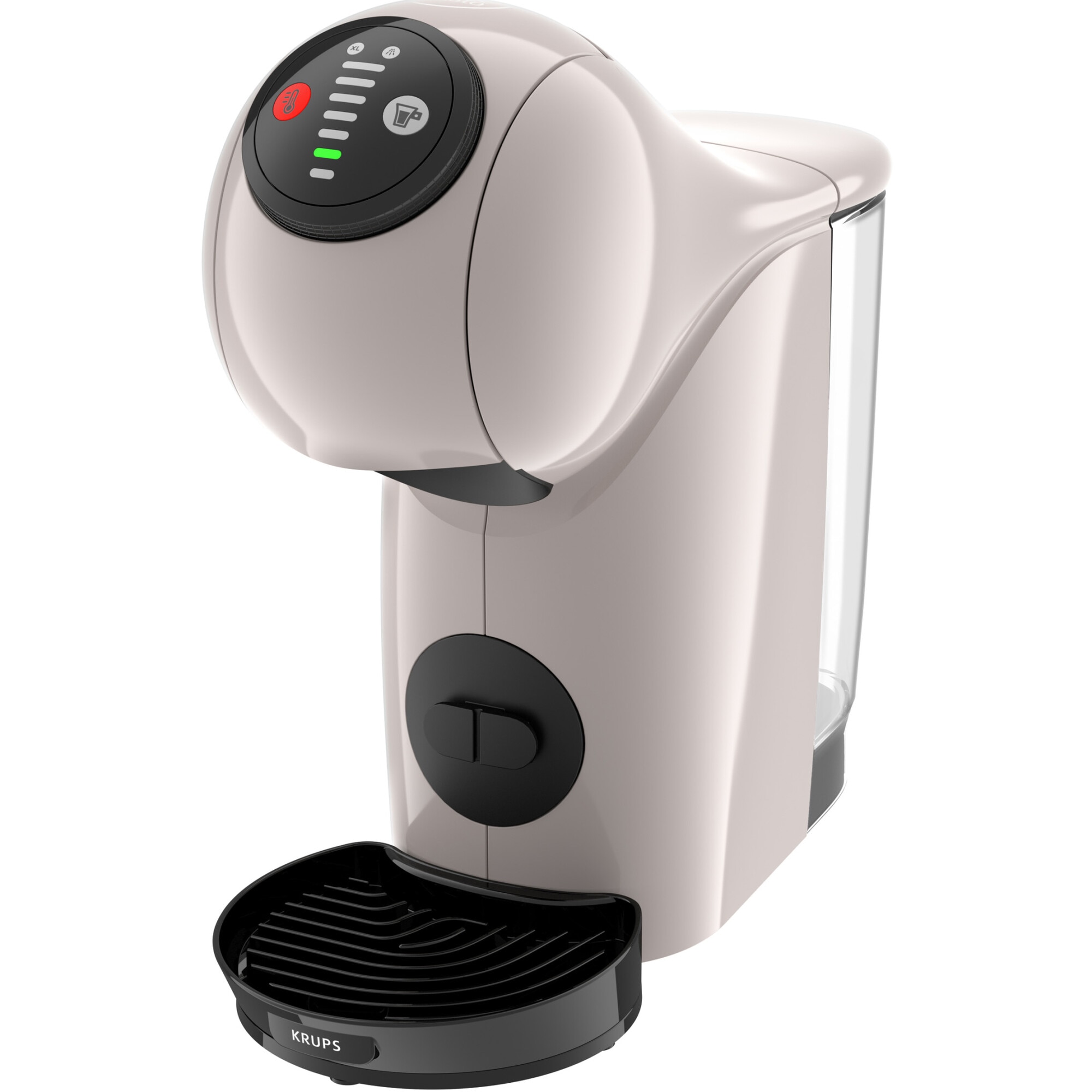 Espressor KRUPS cu capsule NESCAFÉ® Dolce Gusto® Genio S KP243AF0, 1500 W, 15 bari presiune, peste 30 de retete calde & reci, capacitate rezervor 0.8 L, functie XL, mod Eco, crem