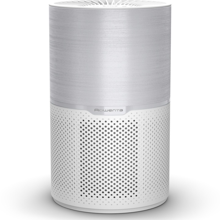 Пречиствател за въздух Rowenta Pure Air Compact PU2220F0, 3 настройки на скоростта, 2 автоматични програми, 3 филтъра, HEPA Allergy+ филтрация, Покритие до 52 м², Индикатор за качество на въздуха, Функция Allergen Boos, Бял