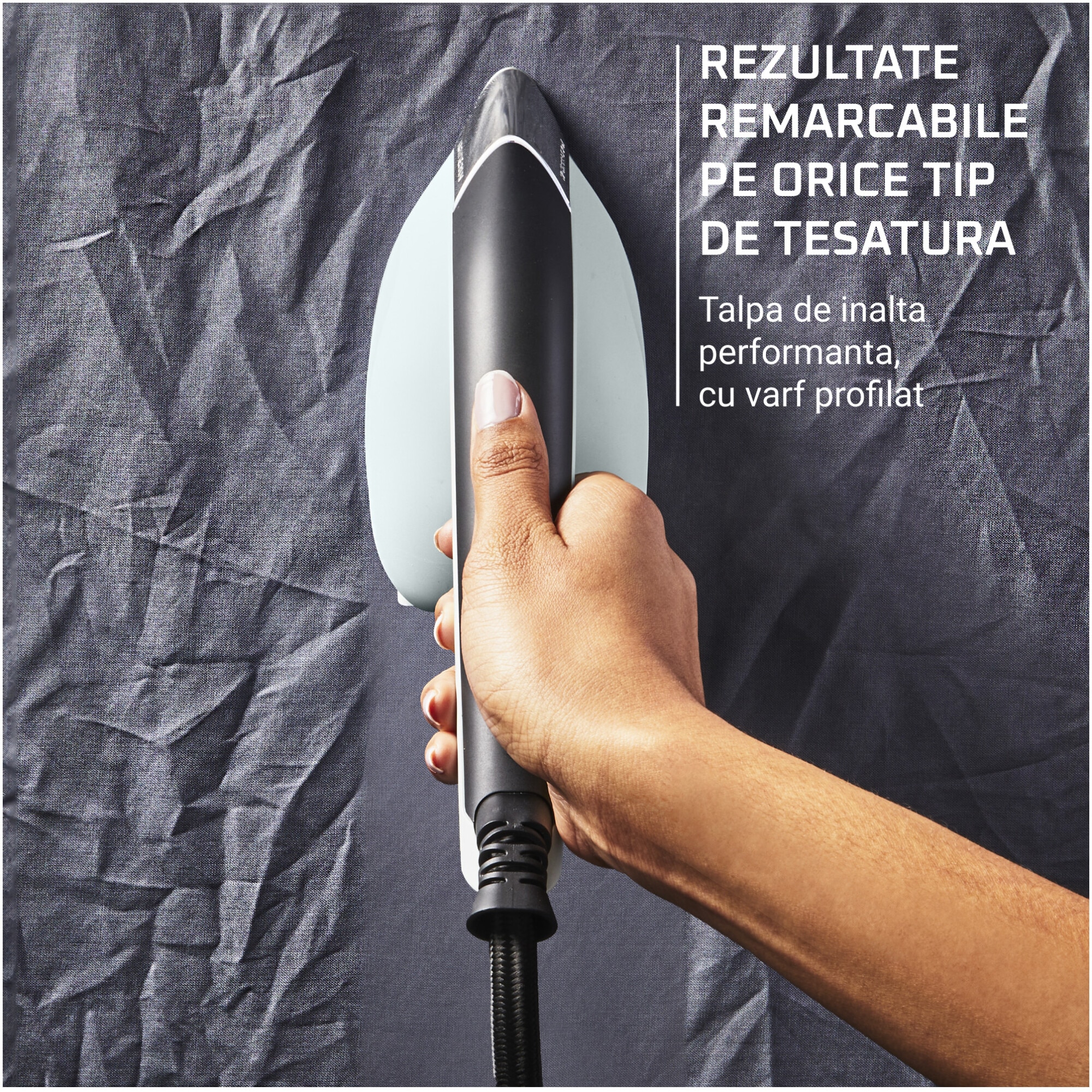 Aparat de calcat vertical cu abur 2 in 1 Tefal Duo Power JF4031E0, 1700W, jet abur 180 g/min, abur variabil 0 - 25 g/min, rezervor apa 400 ml, talpa ceramica, oprire automata, incalzire rapida in 30s, verde & negru