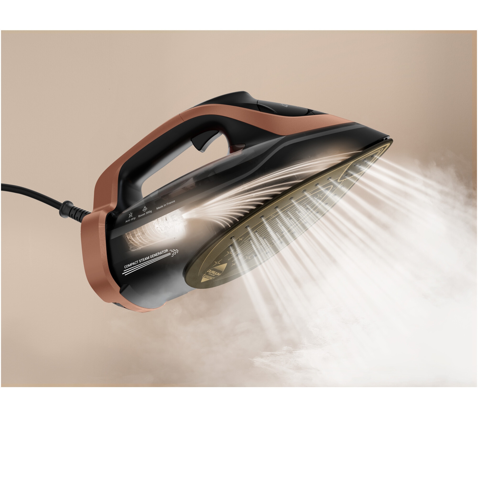 Fier de calcat Tefal Ultimate Power Pro, 3200W, abur constant 85g/min, abur suplimentar 300g/min, capacitate rezervor 350ml