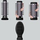Въртяща се четка с горещ въздух Rowenta Brush Activ UB9534F0, 1000W, 2 степени на скорост/температура, 2 въртящи се четки 40/50мм, 1 четка 30 мм, 1 четка тип гребло, Включен калъф, Функция студен въздух, Йонизатор, Керамично покритие, Черен/Сребрист