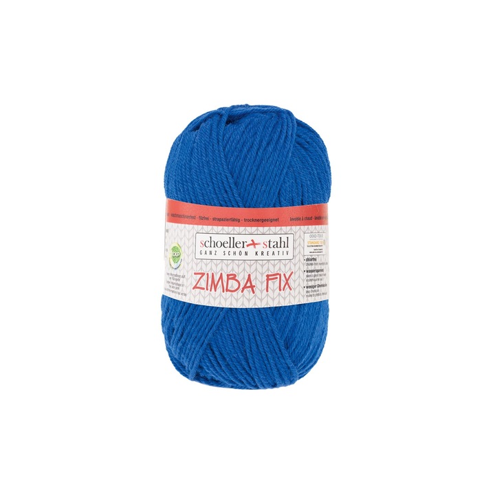80% gyapjúfonal, rusztikus megjelenésű kötéshez és horgoláshoz, közepes fonalvastagság, 50g, 87m, Zimba Fix Scholler királykék 90138-854