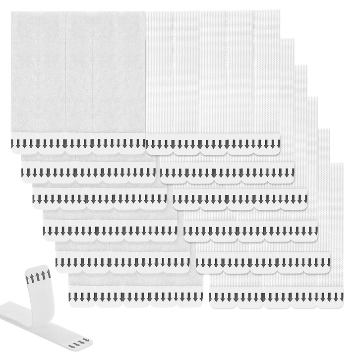 Самозалепващи ленти за окачване на картини MWAOWM, комплект от 36 чифта (72 бр.), 9,2x1,9 см, устойчиви, не повреждат стените