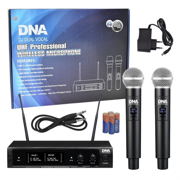 Microfoane wireless DNA DJ DUAL VOCAL, set, 5907780140146
