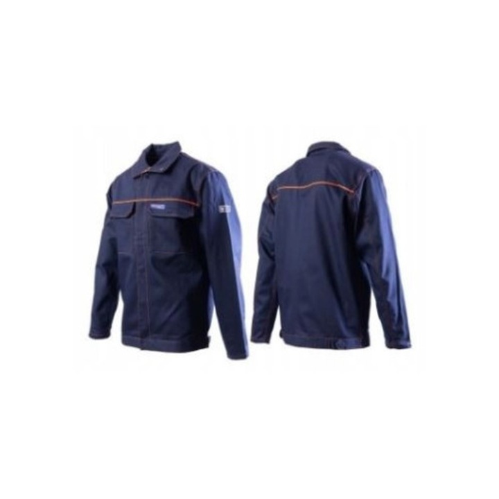 Bluza de protectie Trudnopalna Profflam Antystatic, 54, albastru cu elemente portocalii, 100% bumbac, 320g/m2, L