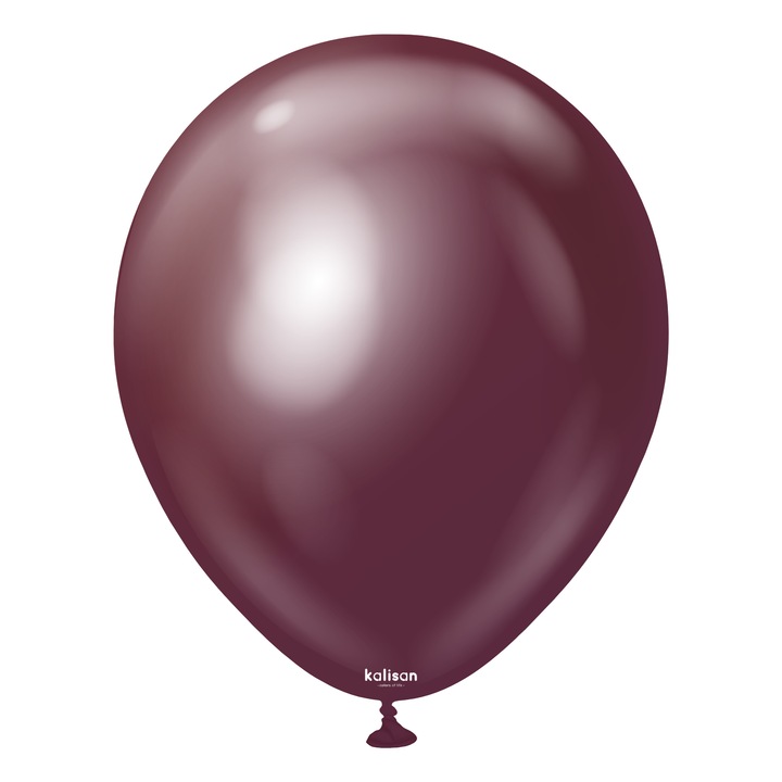 Kalisan latex léggömbök, Mirror Burgundy, 30 cm, 50 darabos készlet