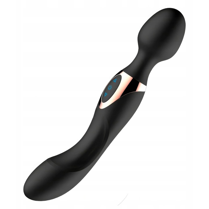 Multifunkcionális vibrátor Lelex, 20 funkció, vízálló, 22,5cm, fekete