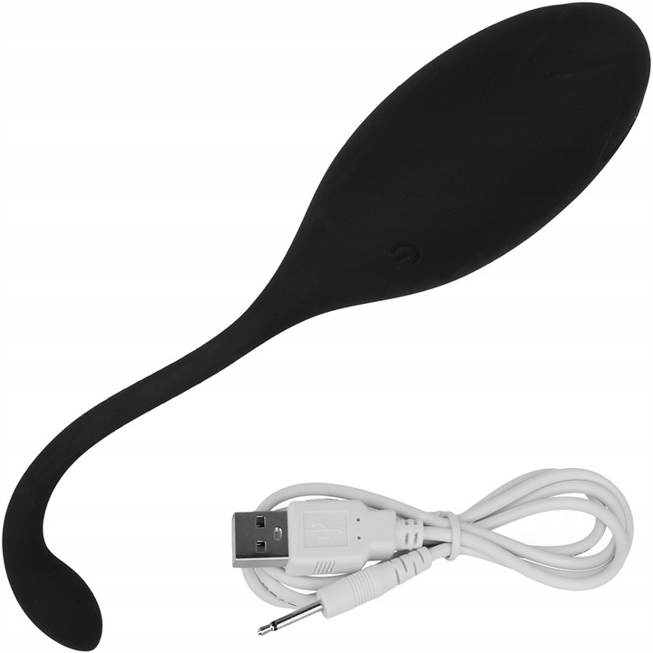 Elegáns vibrátor alkalmazással, 9 vibrációs mód, fekete, 17x3.5cm