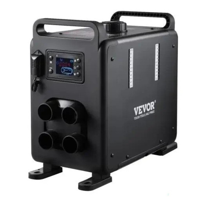Dízel légfűtő, 8 kW, Bluetooth vezérlés, CO riasztó, fekete