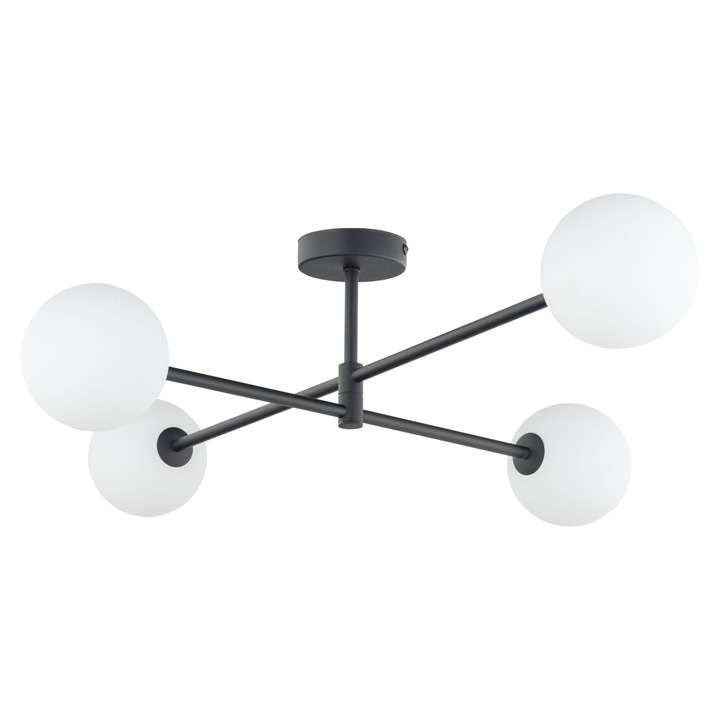 Lustra TK-Lighting SARIUS, 4 surse de lumina, alb si negru