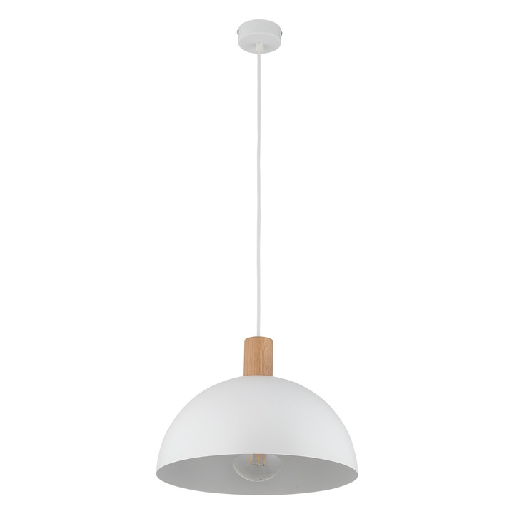 Lustra OSLO, TK-Lighting, alb, design minimalist, 1 sursa de iluminat