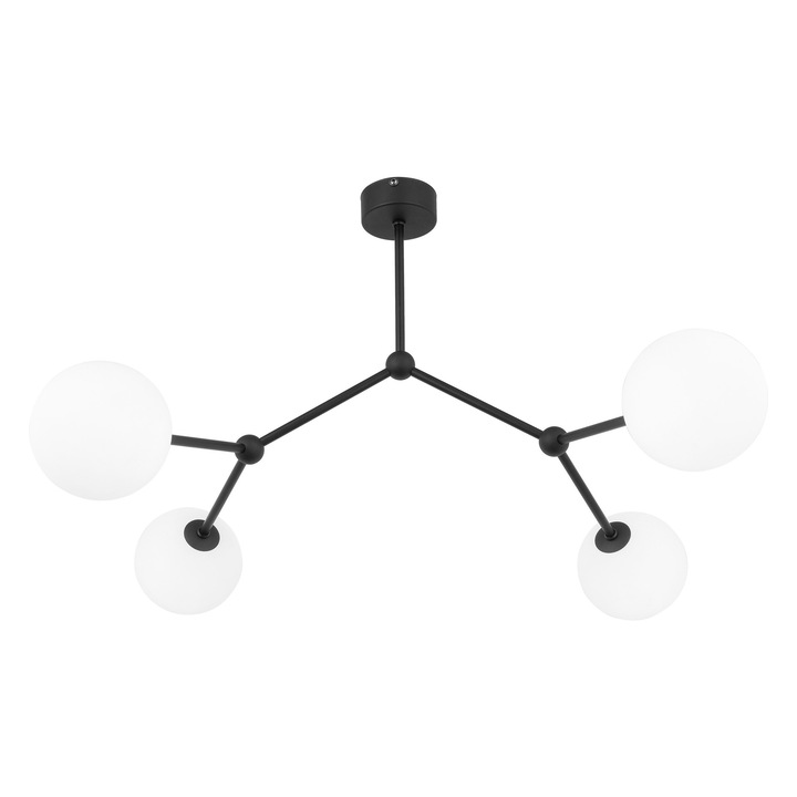 Lustra TK-Lighting FAIRY, 4 surse de lumina, alb-negru, design elegant