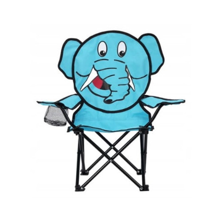 Scaun copii pliabil cu spatar, Koopman, model elefant, 34×35×62cm