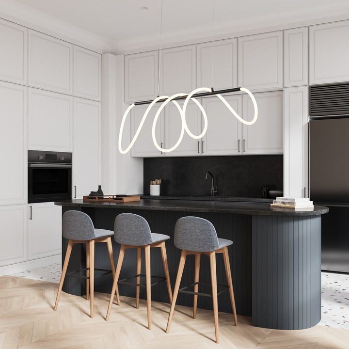 LED полилей FLEXI, TK-Lighting, черен, 45W, 2 размера