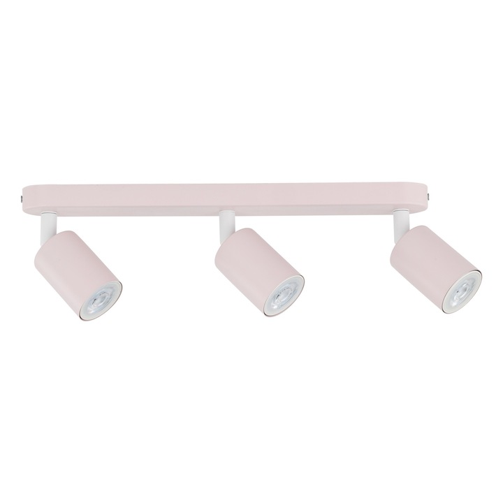 Плафониера TK Lighting LIVIA, 3 източника на светлина, розова, пластмаса / метал
