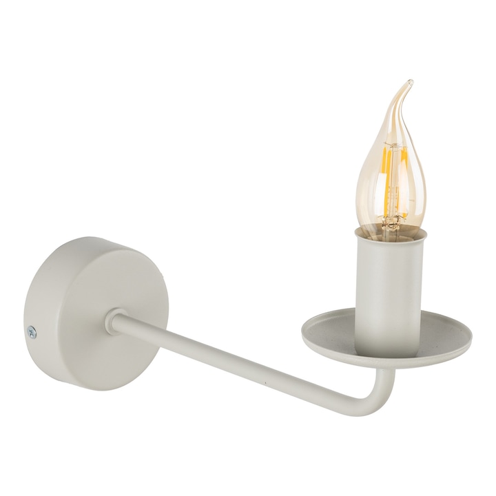 Aplica TK-Lighting LIMAL, design original, metal negru, 1 brat, bej
