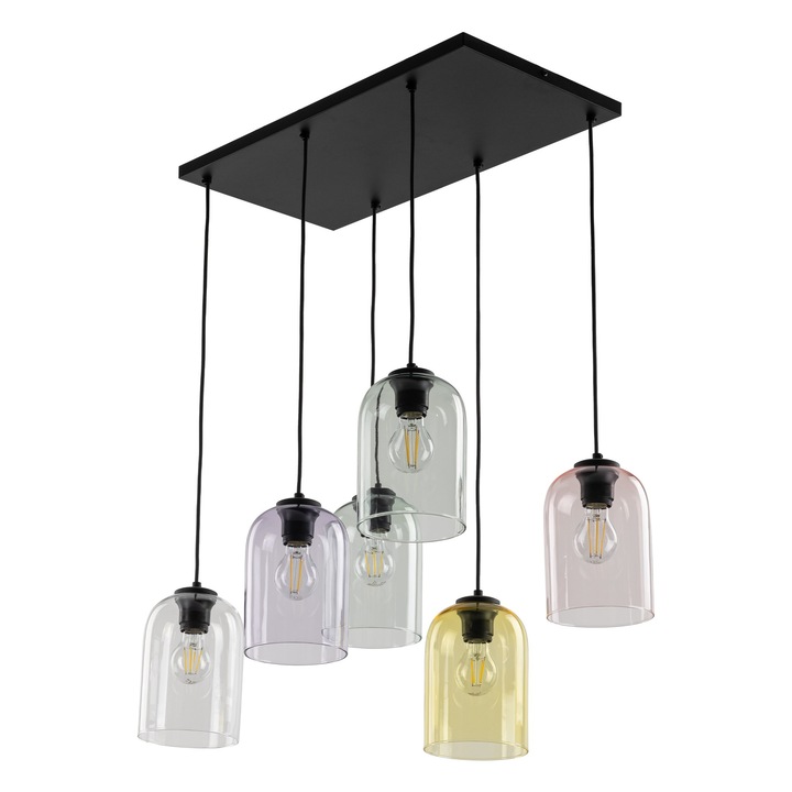 Lustra TK-Lighting Molly, 6 brate, pastel, multicolor