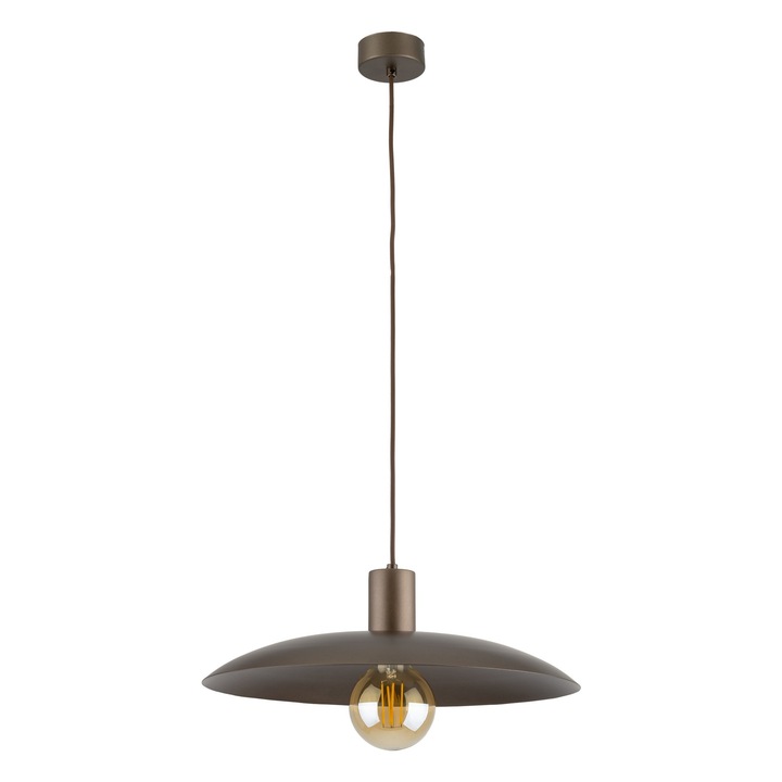 Lustra TK-Lighting Astra, design minimalist, culoare maro, 1XE27