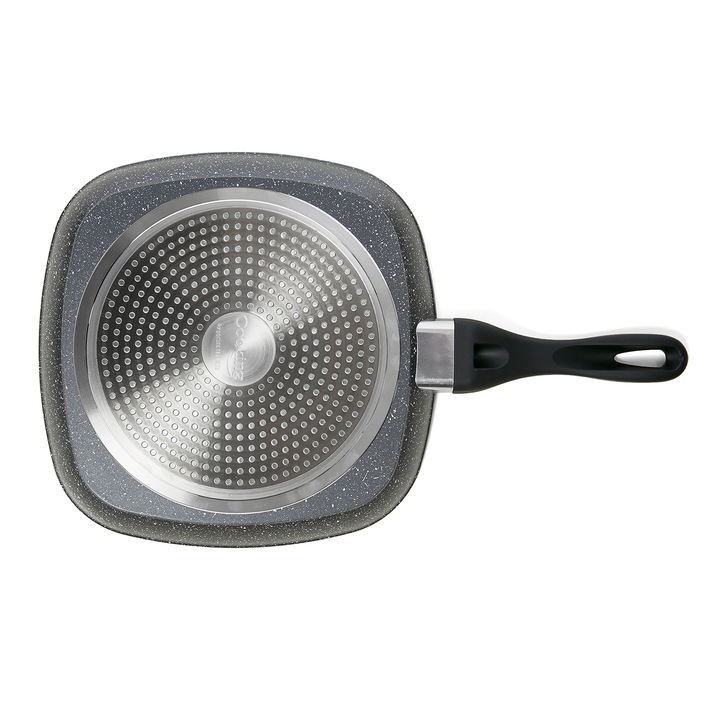 Грил тиган + капак Cooking by Heinner, Stone Collection, Алуминий, 28 x 4 см