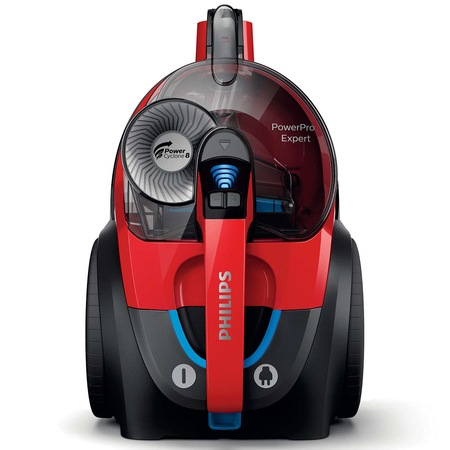 Aspirator fara sac Philips PowerPro Expert FC9729/09, 650 W, TriActive, Eficienta energetica A, Filtru Antialergic, Rosu