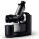 Storcator de fructe si legume prin presare la rece PHILIPS Viva Collection HR1889/70, 150W, tub de alimentare XL de 70mm, Recipient suc 1 l, Recipient pulpa 0.75 l, Tehnologie QuickClean, Negru