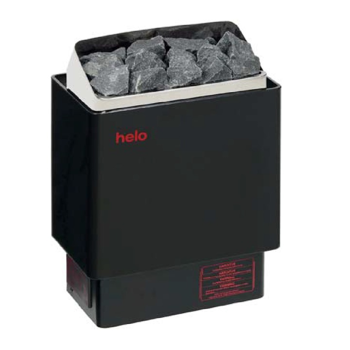 Soba sauna, Helo, 8kW, Cu control incorporat si acoperire din grafit, Negru