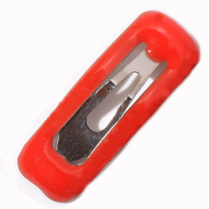 Clama par dreptunghiulara, plastic si metal, rosu