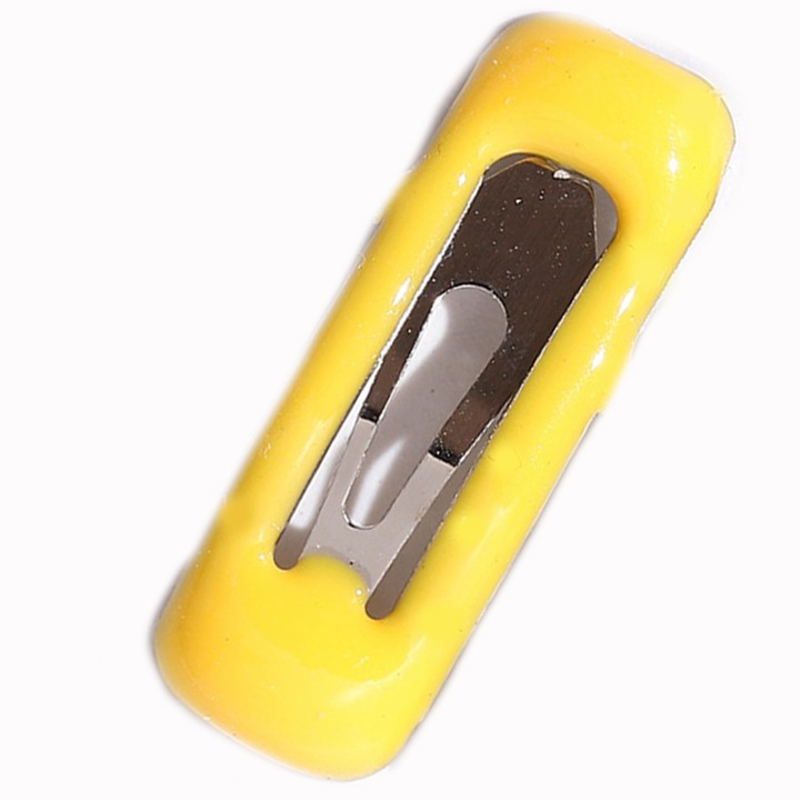 Agrafe păr dreptunghiulare, plastic și metal, galben strălucitor, pentru fixarea părului, set de 2 bucăți