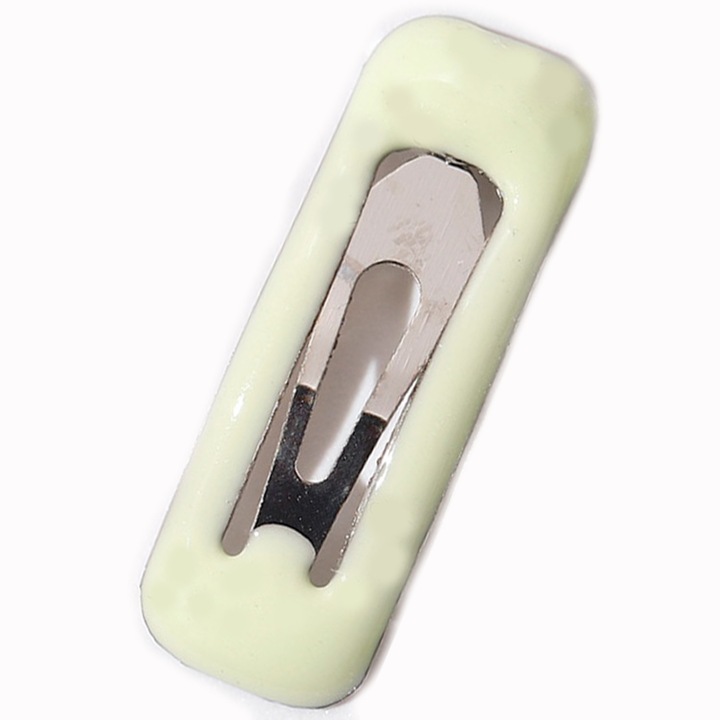 Clama de par dreptunghiulara, Plastic/Metal, Verde deschis